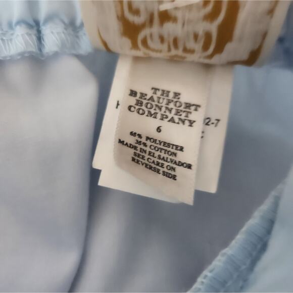 6 The Beaufort Bonnet Company Light Blue and Red Kids Shorts - Picture 5 of 5